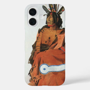 Pachtuwa-Chta, Arikara Warrior Portrait by Bodmer iPhone 16 Case