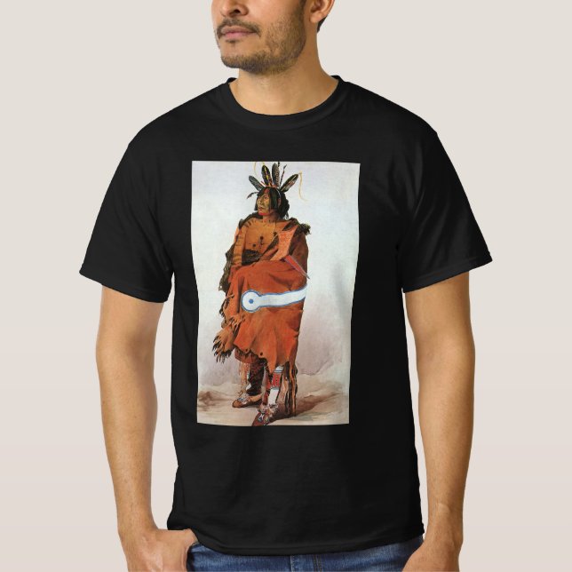 Pachtuwa-Chta, Arikara Warrior Portrait by Bodmer T-Shirt (Front)