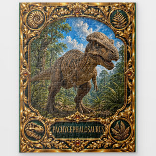 Pachycephalosaurus Dinosaur, Jewelled Heirloom Art Jigsaw Puzzle