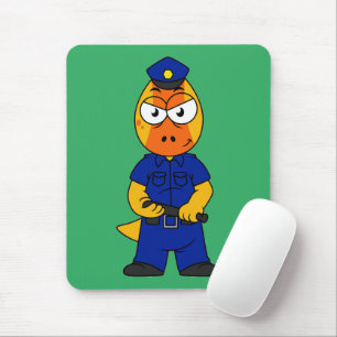 Pachycephalosaurus Police Officer. Mouse Pad
