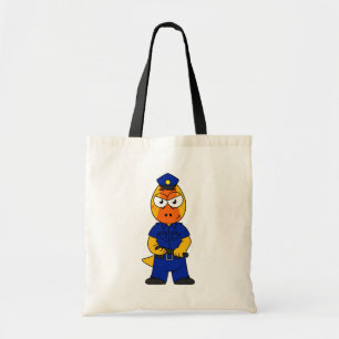 Pachycephalosaurus Police Officer. Tote Bag