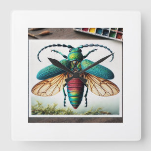 Pachylocerus 140724IREF103 - Watercolor Square Wall Clock