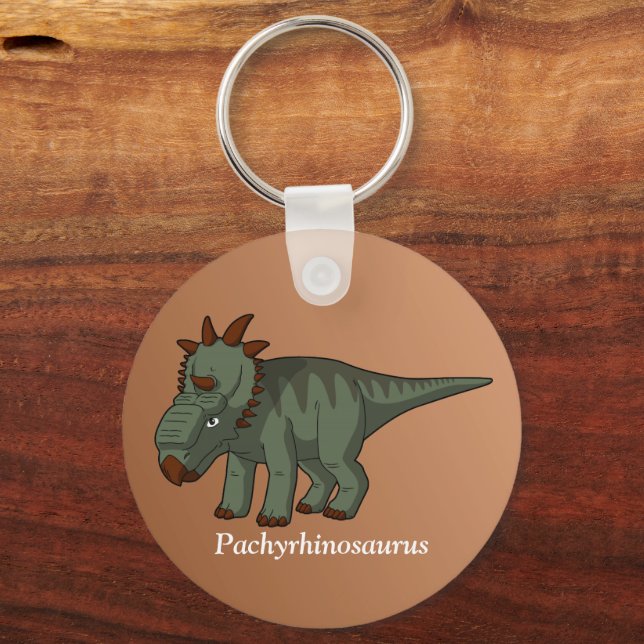 Pachyrhinosaurus Dinosaur Key Ring (Front)