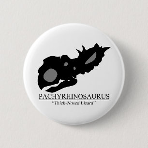 Pachyrhinosaurus Skull 6 Cm Round Badge
