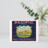 Pacific Apple Crate Label Postcard (Standing Front)