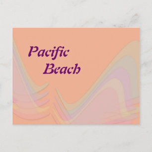 Pacific Beach California Pastel Wings Postcard