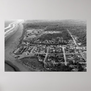 Pacific Beach, WA - Aerial View Photograph Poster