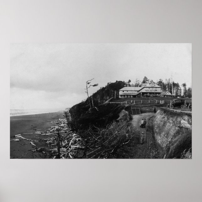 Pacific Beach, WA - Pacific Beach Hotel and Old Poster (Front)