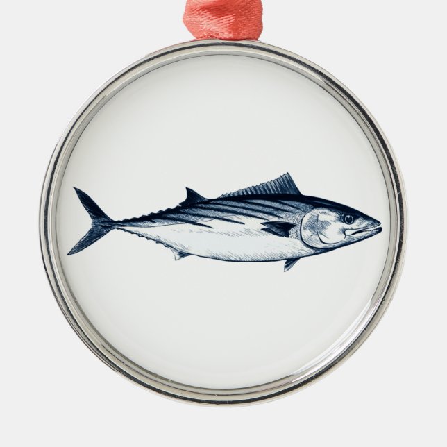 Pacific Bonito Logo Metal Ornament (Front)