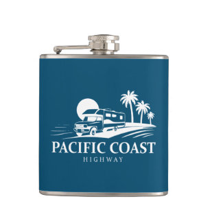 Pacific Coast Highway Recreational Vehicle Hip Flask