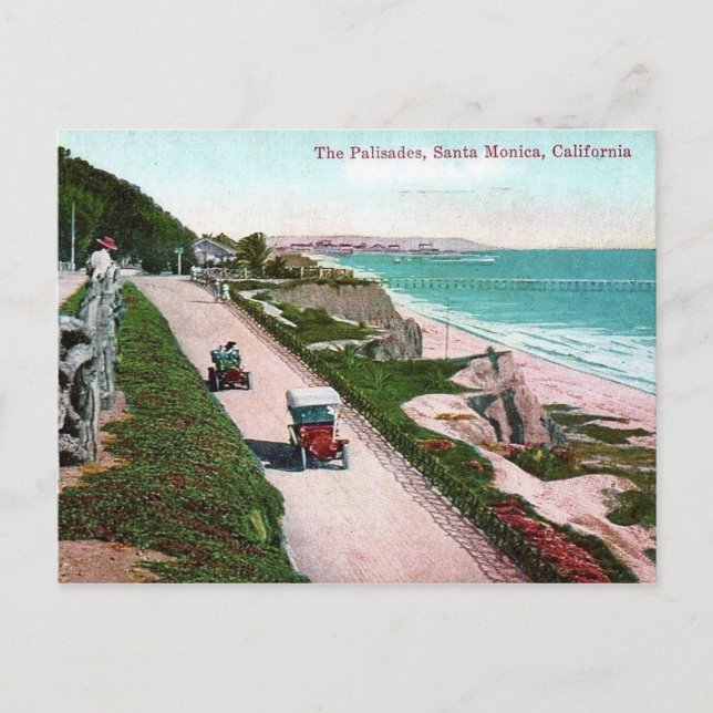 Pacific Coast Highway, Santa Monica, CA Vintage Postcard (Front)