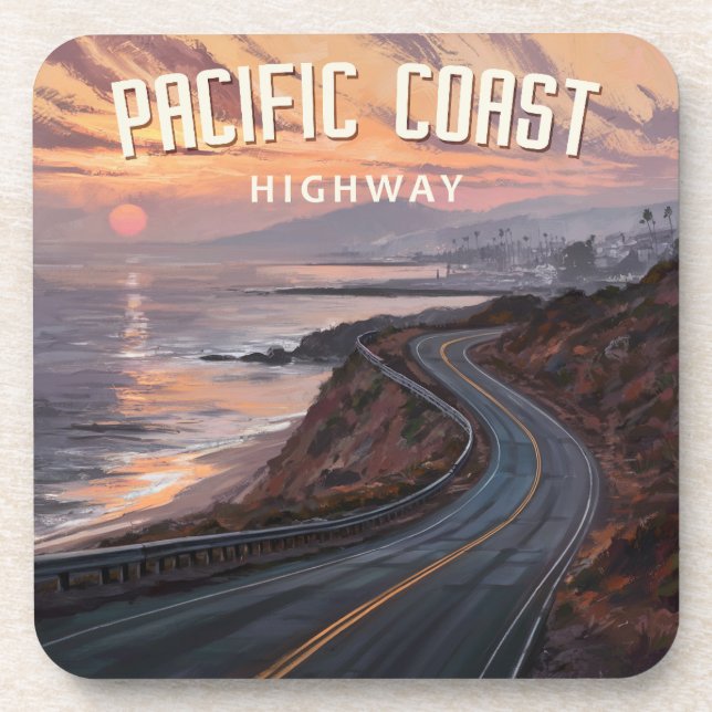 Pacific Coast Highway Sunset Coaster (Front)