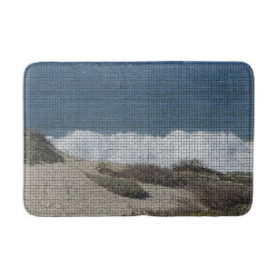 Pacific Coast Landscape Photo Beach Waves Mosaic Bath Mat