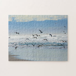 Pacific Coast Seagulls In Flight Puzzle