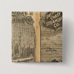 Pacific Coast Steamship Company 2 15 Cm Square Badge