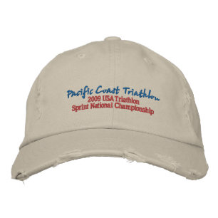 Pacific Coast Triathlon Embroidered Hat