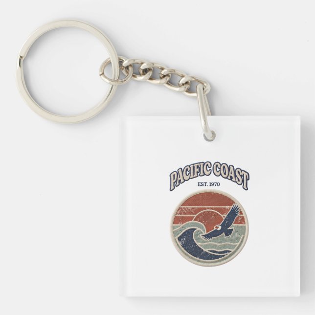     Pacific Coast Wave Key Ring (Front)