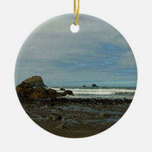 Pacific Coastline at Redwood National Park Ceramic Ornament