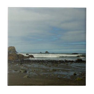 Pacific Coastline at Redwood National Park Ceramic Tile