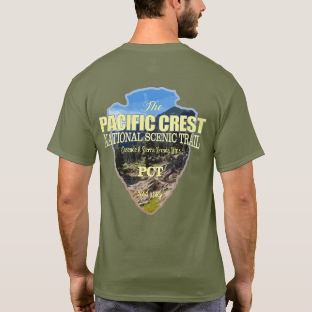 Pacific Crest Trail (arrowhead) T-Shirt (Back)