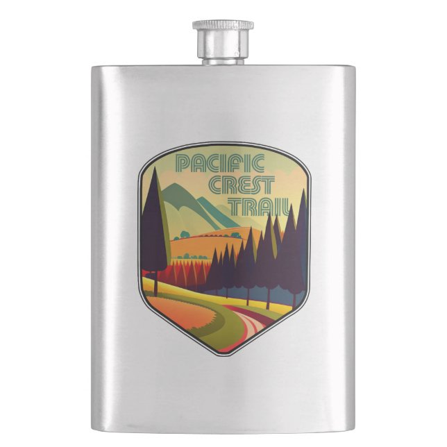 Pacific Crest Trail Colours Hip Flask (Front)