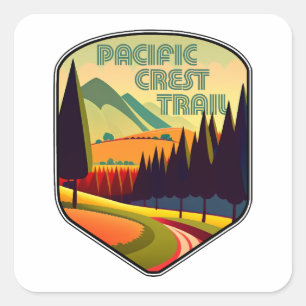Pacific Crest Trail Colours Square Sticker