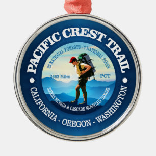 Pacific Crest Trail (Hiker C) Metal Tree Decoration