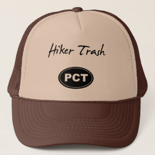 Pacific Crest Trail Hiker Trash Brown Trucker Hat