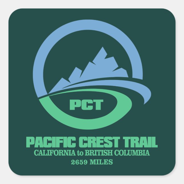 Pacific Crest Trail (L1) Square Sticker (Front)