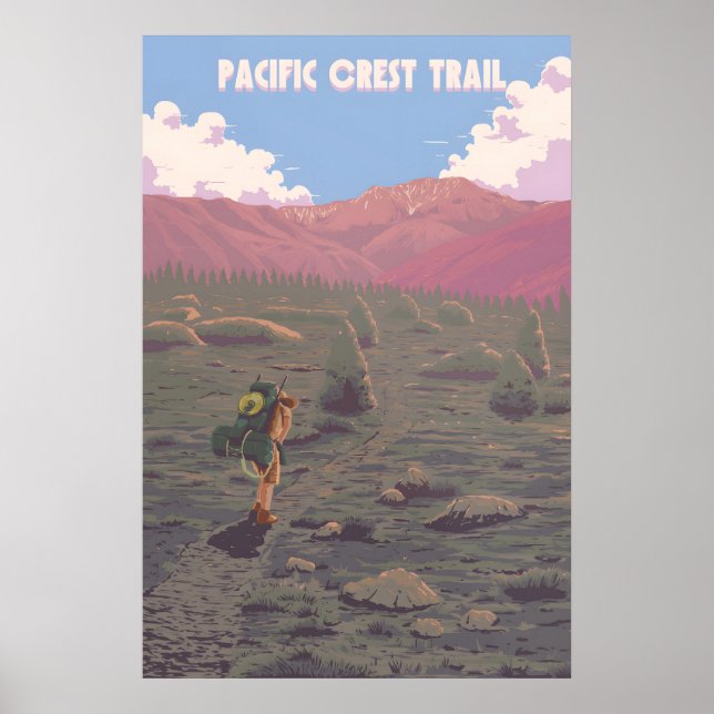Pacific Crest Trail Travel Poster (Front)