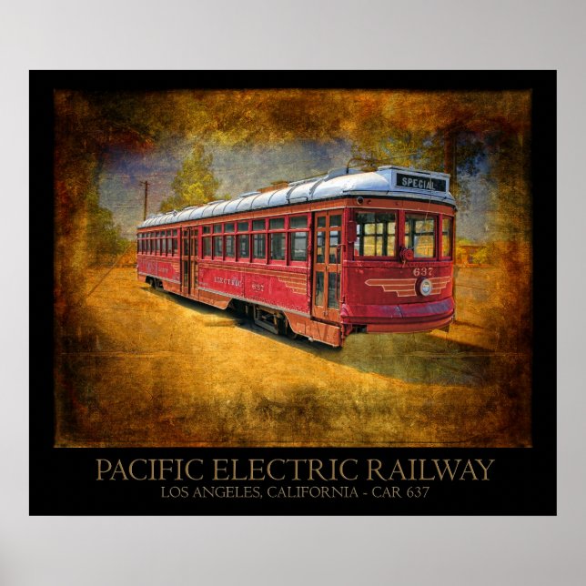 Pacific Electric Railway Streetcar Poster (Front)