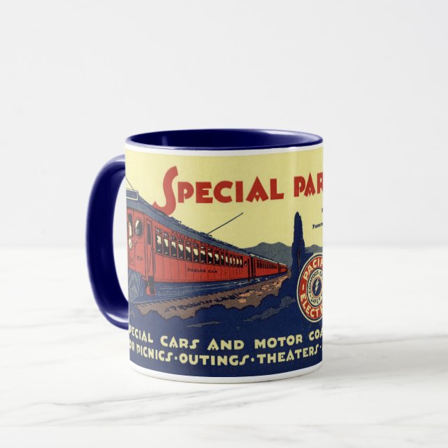 Pacific Electric Special Cars and Transportation Mug (Front Left)