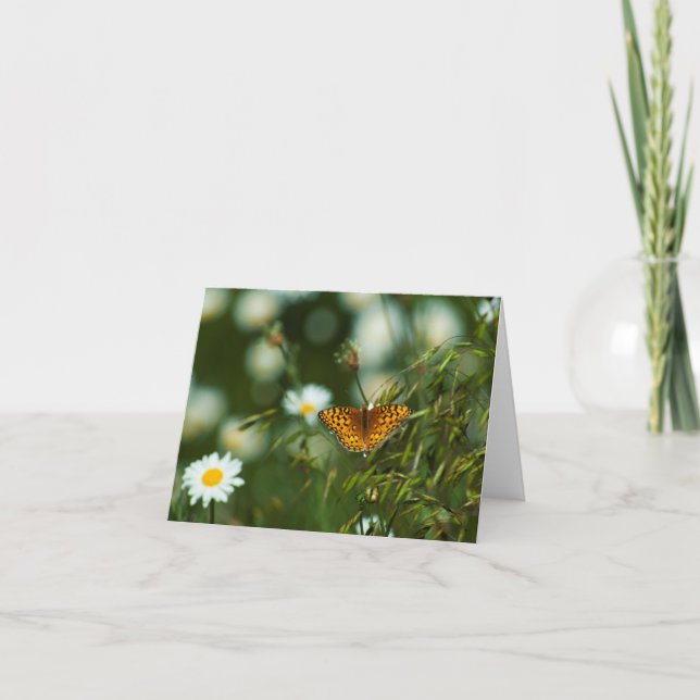 Pacific Fritillary Butterfly Card (Front)