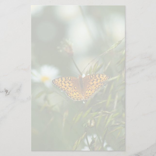 Pacific Fritillary Butterfly Stationery (Front)
