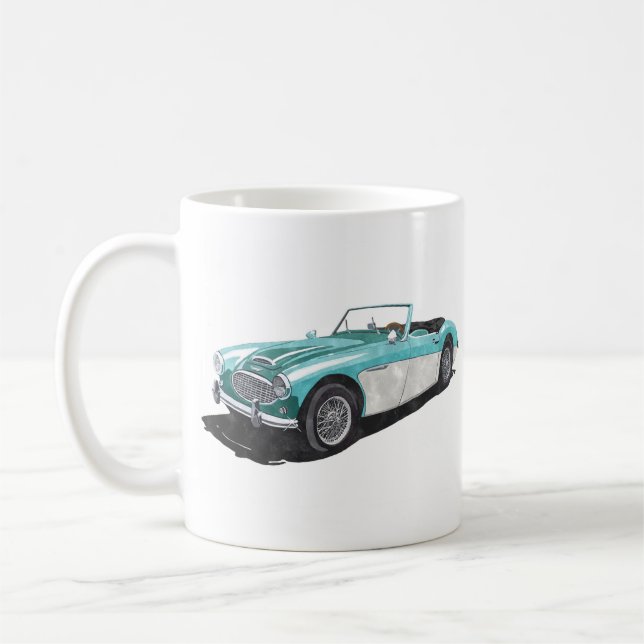 'Pacific Green' Austin Healey 100-6 Coffee Mug (Left)