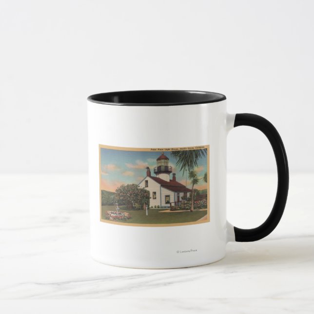 Pacific Grove, CA - Point Pinos Light House View Mug (Right)