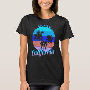 Pacific Grove California Retro Palm Trees Beach Su T-Shirt