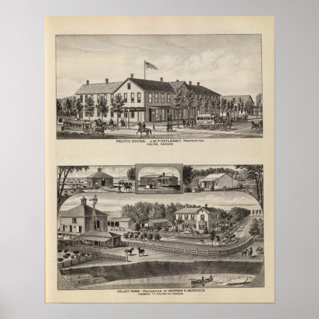 Pacific House, Salina Valley Farm, Kansas Poster (Front)