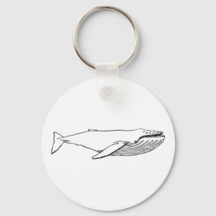 Pacific Humpback Whale Key Ring