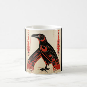 Pacific Northwest art style raven Coffee Mug