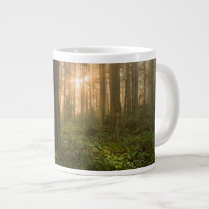 Pacific Northwest Forest Foggy Morning Large Coffee Mug