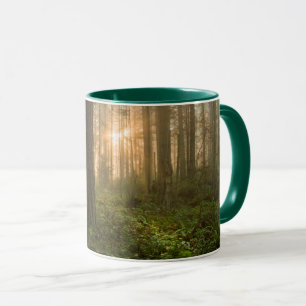 Pacific Northwest Forest Foggy Morning Mug