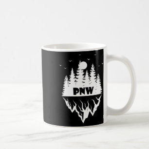 Pacific Northwest Forest Mountain Retro Outdoors  Coffee Mug