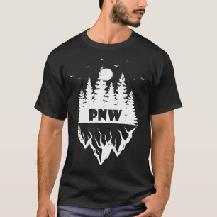 Pacific Northwest Forest Mountain Retro Outdoors T-Shirt