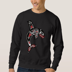 Pacific Northwest Haida Orca Killer Whale Sweatshirt