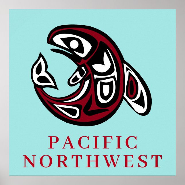 Pacific Northwest Native American Killer Whale Poster (Front)