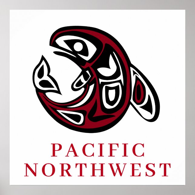 Pacific Northwest Native American Killer Whale Poster (Front)