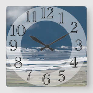 Pacific Northwest Ocean Dreams Square Wall Clock