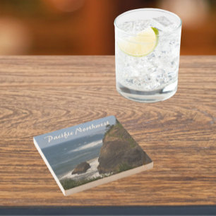 Pacific Northwest Scenic Coastline Stone Coaster