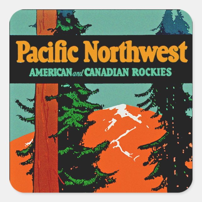 Pacific Northwest Square Sticker (Front)